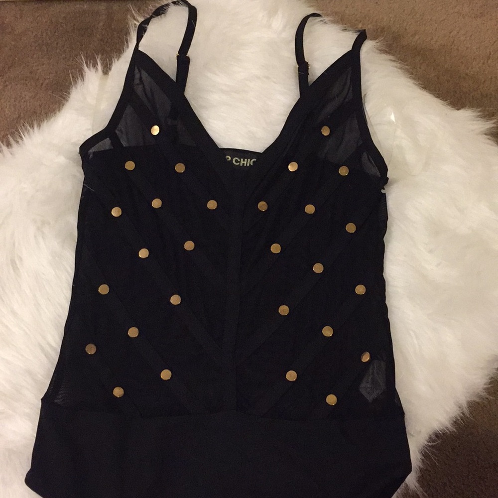 Black bodysuit.